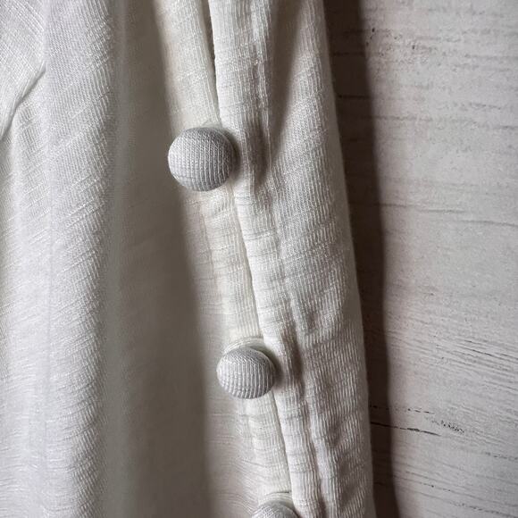 J Jill Tunic Top Womens Size XL Petite White Bohemian Fabric Button Detail - Picture 11 of 16